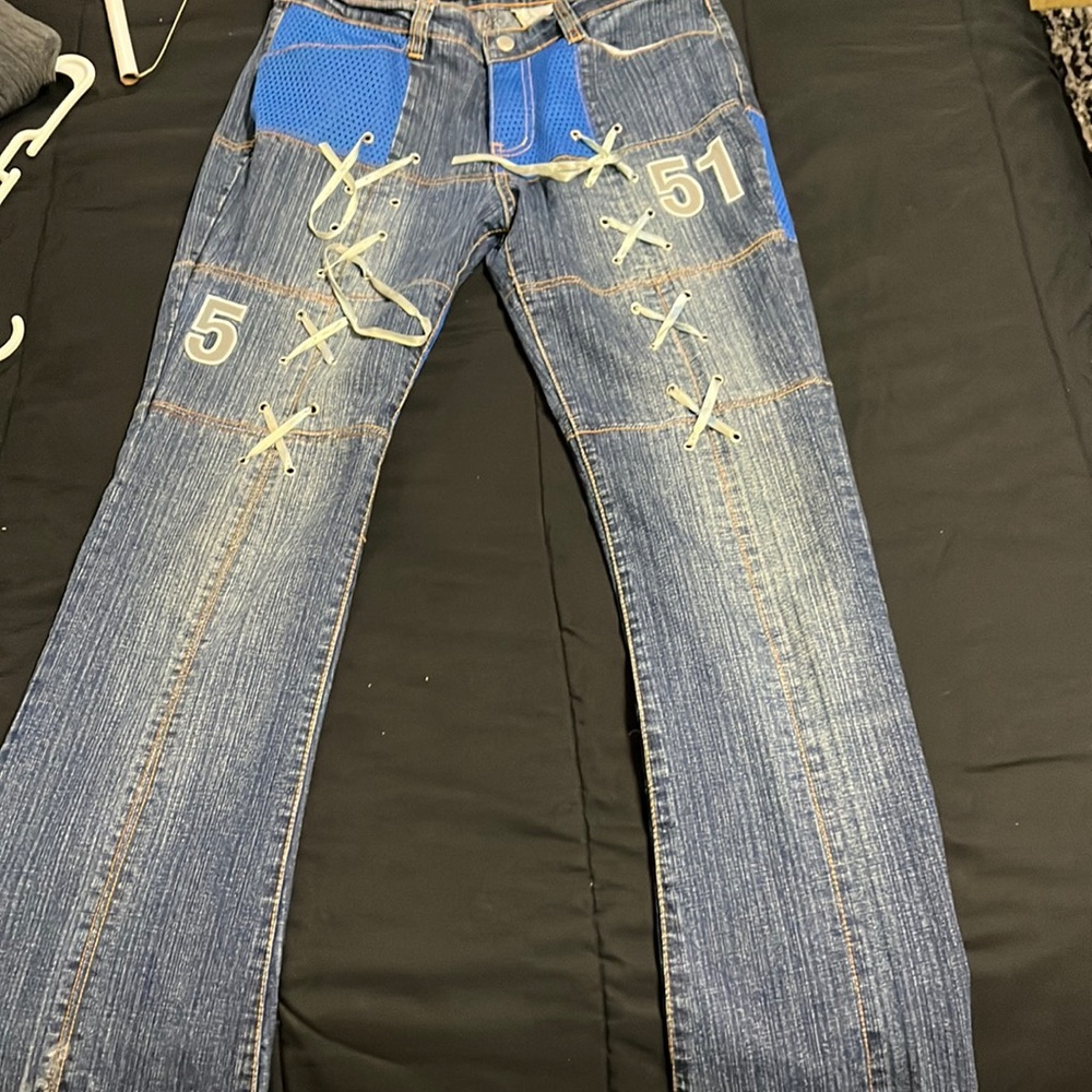 Netted jeans